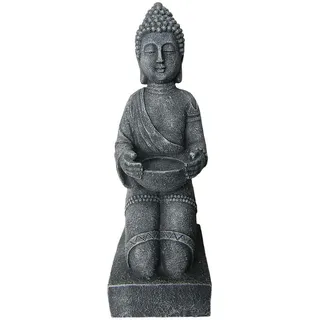 Relaxdays Buddha Figur 43 cm Grau