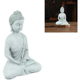 Meditations-Buddha-Statue, Sitzender Buddha, Kleine Zen-Garten-Buddha-Skulptur, Figur, Ornament, Sitzende Buddha-Figur für Zuhause, Büro, Wohnzimmer, Tischplatte (Ruhiger Buddha)