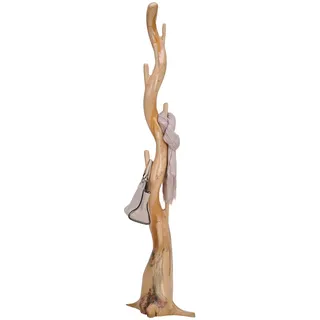 Landscape Kleiderständer , Hellbraun , Holz , Mahagoni , vollmassiv , 40x200x40 cm , Hutablage, Jackenhalter , Holzmöbel, Garderobe Holz, Kleiderständer Holz