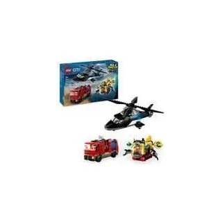 LEGO City Hubschrauber, Feuerwehr Truck und modulares U-Boot, 874 Teile, Bauspielzeug 7+ Jahre