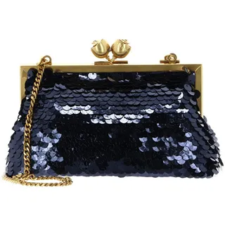 Ted Baker Abendtasche Sequinz Rose Detail Sequin Clutch Bag Navy