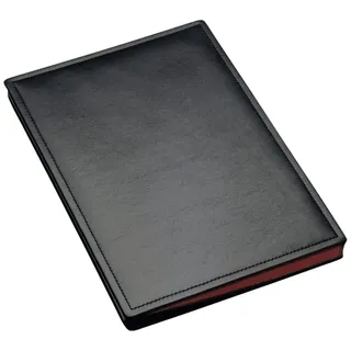 Läufer 34816 Modena Unterschriftenmappe, fein genarbtes Rindsleder, schwarz, Handgefertigt aus Echtleder in Deutschland, Chefmappe aus Leder