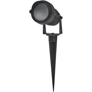 LEDVANCE ENDURA HYBRID SPOT SPIKE Außenleuchte, Hybridleuchte, 1W, 60lm, warmweiße Lichtfarbe, 3.000K Farbtemperatur, schwarz, Aluminium, IP44 & IP67 Schutzklasse, Solar- &