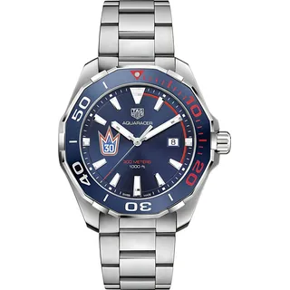 Tag Heuer Aquaracer Herrenuhr silber blau WAY101J.BA0746