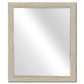 Spiegel 50x60cm Rechteckig Wand Mit Rahmen Holz Weiß Badezimmer Zimmer