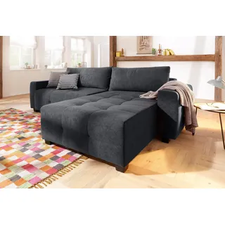 Home Affaire Ecksofa »Bella L-Form, B: 254 cm« mit 2 Zierkissen, optional Bettfunktion & Bettkasten, Federkern Home affaire