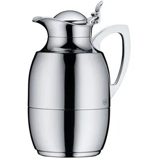 alfi JUWEL 0,65l, silber chrome plated, elegante Isolierkanne mit Hartglaseinsatz, 12h heiß & 24h kalt, ideal als Kaffeekanne, Teekanne