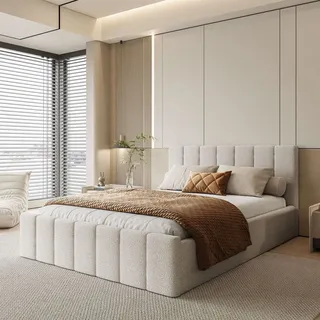 ELISE Polsterbett mit Bettkasten 90x200 cm Ascot Pearl