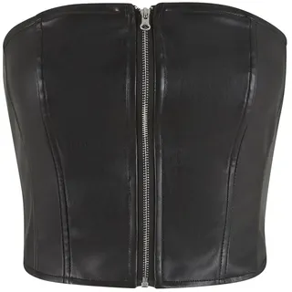URBAN CLASSICS Synthetic Leather Bandeau Top - XL