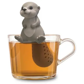 Winkee - Cute Animal Teesieb I Tee Ei für losen Tee I Tea Infuser lustig I Teesieb für Tasse I Gewürzsieb Silikon I Teekugel-Tier-Figur (Otter)