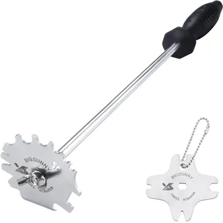 MSY BIGSUNNY Grillschaber aus Edelstahl, für Grillrost und Grillplatte (40,6 cm Schaber)