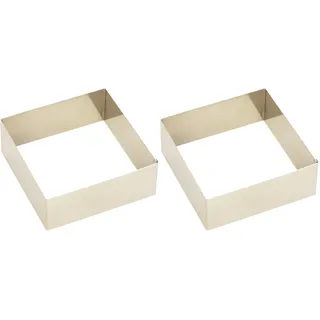 Lacor Kuchen/AUSSTECHFORMEN,VIERECKING 10X10CM, INOX 68411 (Packung mit 2)