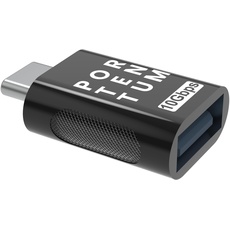 PORTENTUM USB-C auf USB Adapter 10 Gbps | 1 Stück | USB-C auf USB 3.0 Female Handy-OTG-Adapter, Thunderbolt 4/3 auf USB 3.1