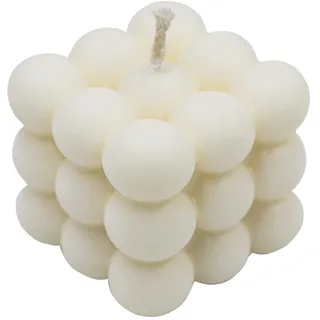 Ordinate Bubble Candle | handmade vegan aesthetic kerzen weiß | Wohnzimmer decoration | bubble kerzen set in Cube Modern | Parfümfrei | kugel candles | 5.5x5.5x5.5cm