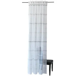 Homing Linus verdeckte Schlaufen 140 x 245 cm Grau/Weiß 1 St.
