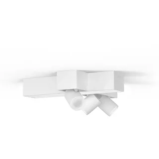 Philips HUE Led-Deckenleuchte , Weiß , Metall , G , 33.6x12.7x40.8 cm , Farbwechsler, verstellbare Spotlights, Farben fixierbar, ZigBee-Technologie, Smartphone-Steuerung, Timerfunktion, Farbtemperaturwechsler , Lampen & Leuchten, Leuchtenserien