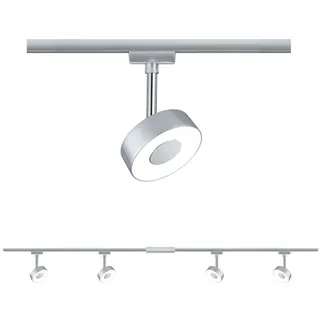 Paulmann 96895 URail Schienenspot Circle, Basisset 4x222lm 4x5,3W 2700K 230V Chrom matt/Chrom