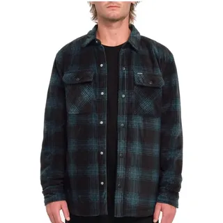 Volcom Hemd Bowered Polar Überhemd Jacke Evergreen - S