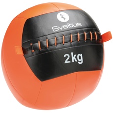 Sveltus Wall Ø 35 cm-2kg Medizin Ball Unisex Erwachsene, Orange und Schwarz