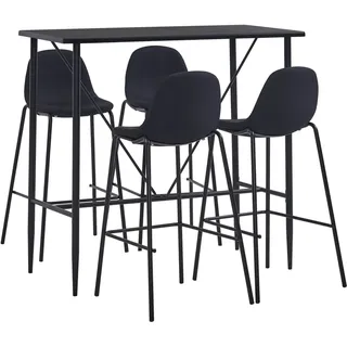 vidaXL 5-tlg. Bar-Set Stoff Schwarz