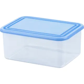 Curver 0,8L Frischhaltedose Lebensmittelbehälter Vorrats Gefrierdosen Lunchbox - Blau, Transparent