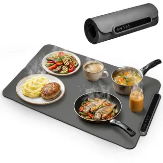 Extralink Silikon Warmhalteplatte 250W Faltbarer Tellerwärmer 47x32cm 3 Temperaturstufen