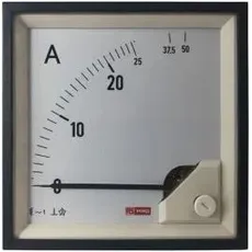 Rs Pro Amperemeter 50 (Input)A AC Dreheisen, 92mm x 92mm T. 54 (<30 A) mm, 62 (30 → 60 A) mm, 0 → 50, Automatisierung