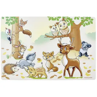 Ritzenhoff & Breker Tischset Waldtiere 45 x 30 cm Kunststoff Bunt