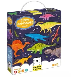 Banana Panda: Ich liebe Dinosaurier – Puzzle mit 60 Teilen