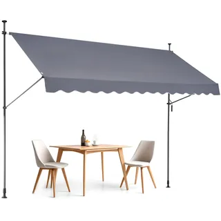 Vevor Klemmmarkise 350 x 120 cm grau