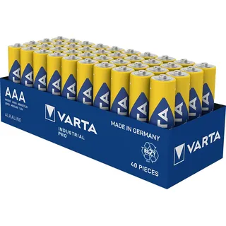 Varta Batterie Alkaline, Micro AAA, LR03, 1.5V Industrial Pro Tray (40-Pack)