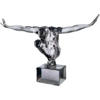 Gilde "Skulptur Cliffhanger Gris grau H. 33,5 cm", grau,