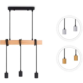 Paco Home SINA 3-flg. schwarz Holz 5 cm