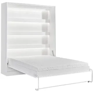 Kaiser Möbel Schrankbett Perfekt 160x200 Ein Vertikales Vereint Weiß , Metall , Echtholz,Balkeneiche,Asteiche , Planet/Universum , Rechteckig , 160x200 cm , Schlafzimmer, Betten, Gästebetten, Klappbetten