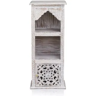 Regal Badregal schmal weiß Sakar 85cm