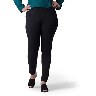 Lee Damen Skinny schmaler Passform, Übergröße, zum Hineinschlüpfen Jeans, Schwarz, 30 Petite