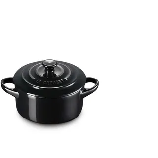 Mini Cocotte 10 cm schwarz glänzend