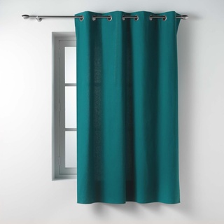 douceur d'intérieur Twily Ösenvorhang (135 x 180 cm), Emerald, Baumwolle/Recycling-Polyester