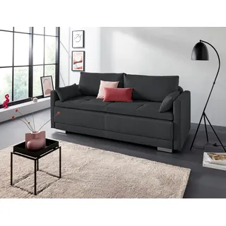 OTTO home Schlafcouch Mikrofaser 2,5-sitzig Grau
