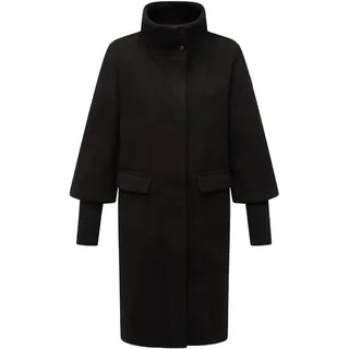 Langmantel NAVAHOO "Langmantel Polarblüte 14", Damen, Gr. 3XL, schwarz, Obermaterial: 90% Polyacryl PAN. 10% Viskose CV.  Obermaterial: Futter: 100% Polyester PES., Mäntel Langmantel