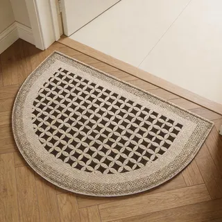 HOMECOVER Halbrund Indoor Fußmatte Rutschfester-60×90cm-B | Absorbierend Schmutzfangmatte Dicke Waschbar Für Eingang Indoor Küche Haustiere Katzen Hunde