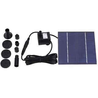 EBTOOLS Solar Teichpumpe Set Tauchpumpe Gartenbrunnen Brunnen Gartenteich 7V, 1.2W, 200L/H, 60cm maximale Wasserhöhe