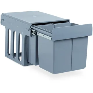 Relaxdays Einbaumülleimer 8 l Grau