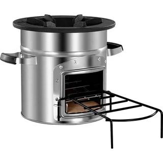 Camping-Raketenofen Tragbarer Holzofen mit Tragetasche