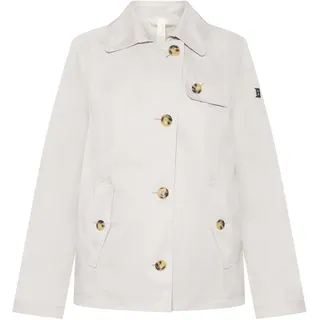 Kurzjacke BETTY BARCLAY "Kurzmantel mit Kragen", Damen, Gr. 38, beige (wind chime), Obermaterial: 60% Polyester PES. 40% Polyamid PA., Jacken Kurzjacke