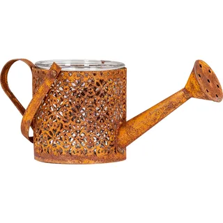 Windlicht Gießkanne H10cm Rost Metall Teelichthalter Blumentopf Kanne Garten Deko