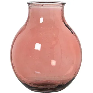 Alexandra House Living Vase aus recyceltem Glas, Rosa, 27 x 27 x 32 cm