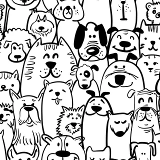 CiCiwind Selbstklebende Tapete 44cm×6m Möbelfolie Selbstklebend Wasserdichtes Tapeten Kinderzimmer Schwarz Hund und Schaf Vinyl Klebefolie Niedliche Cartoon-Tiere Tapete für Wandmöbel