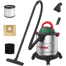 HYCHIKA Nass Trockensauger, 1200W Industriestaubsauger 20L Edelstahlbehälter, Nass- & Trockensauger Blasen, mit HEPA-Filter und Zubehör ideal für Industrie und Haushalt, 2 Jahre Garantie