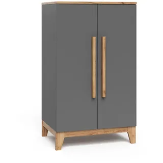 VitaliSpa Kinderkleiderschrank Malia Grau/Artisan 70 x 120 cm , Holzwerkstoff , 6 Fächer , Rechteckig , 70x120x53.4 cm , Babymöbel & Kindermöbel, Babyzimmer, Babykleiderschränke